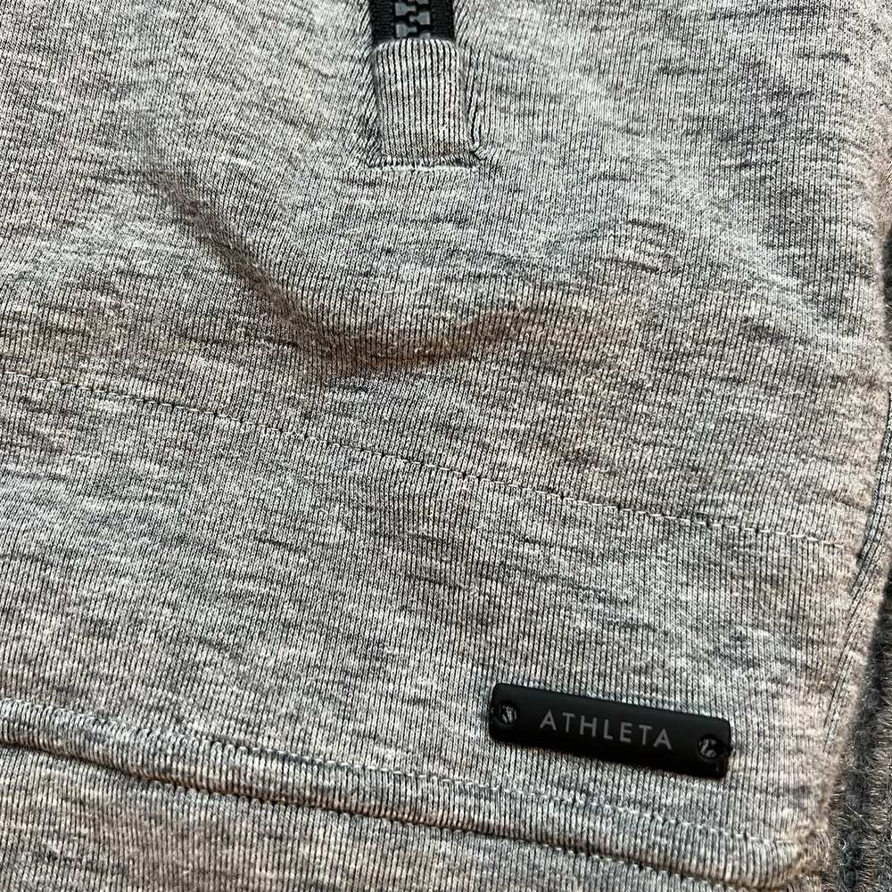 Athleta Jacket Womens Small CYA Stronger Hoodie Full Zip Long‎ Line Grey Stretch - Picture 9 of 12